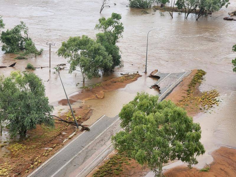 Roads and bridges have been destroyed during unprecedented flooding in WA's Kimberley region. (PR HANDOUT IMAGE PHOTO)