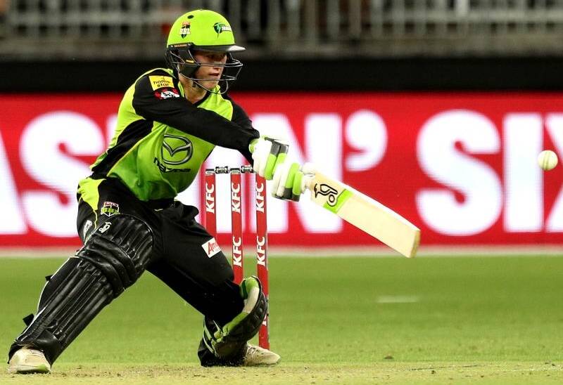 Matthew Gilkes made amends for a dropped catch with a half-century on BBL debut for the Thunder.