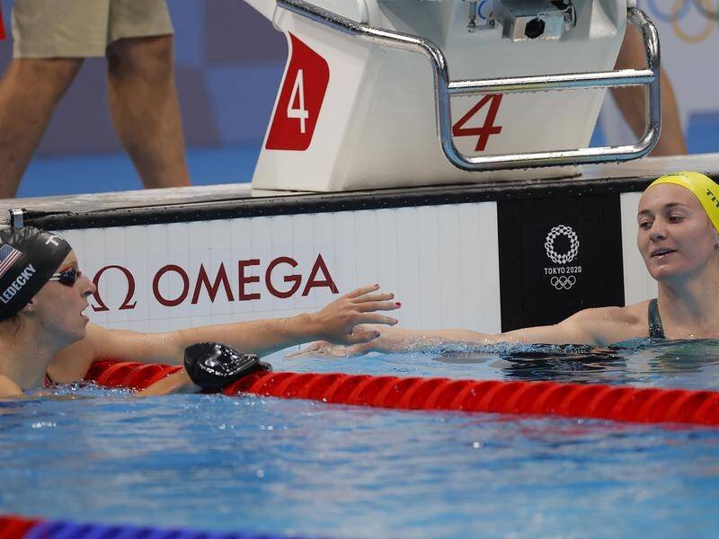 A mutual respect exists between Katie Ledecky and Ariarne Titmus, stars of the pool in Tokyo.