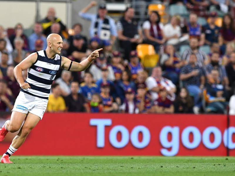 Gary Ablett was one of Geelong's goal kickers in their AFL preliminary final win over Brisbane.