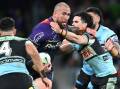 Nelson Asofa-Solomona (c) is eager to put his troubled patch at the Melbourne Storm behind him. (Joel Carrett/AAP PHOTOS)