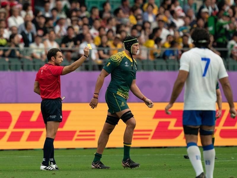 The Wallabies have to modify their aggression after a clamp down on dangerous tackles at the RWC.