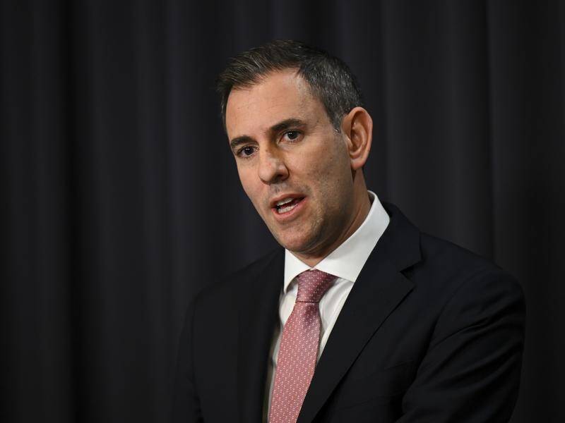 Australian Treasurer Jim Chalmers forecasts budget deficits for the next four years. (Lukas Coch/AAP PHOTOS)