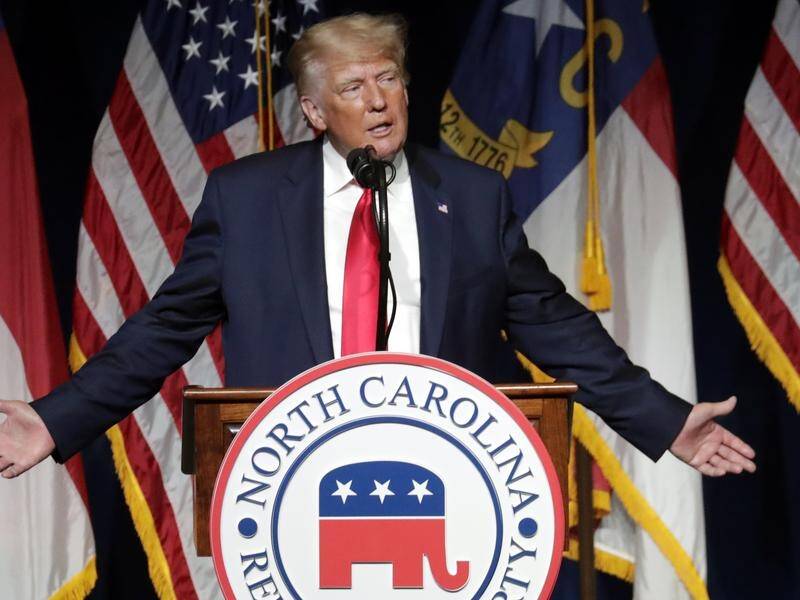 Former US President Donald Trump has spoken at the North Carolina Republican Convention.