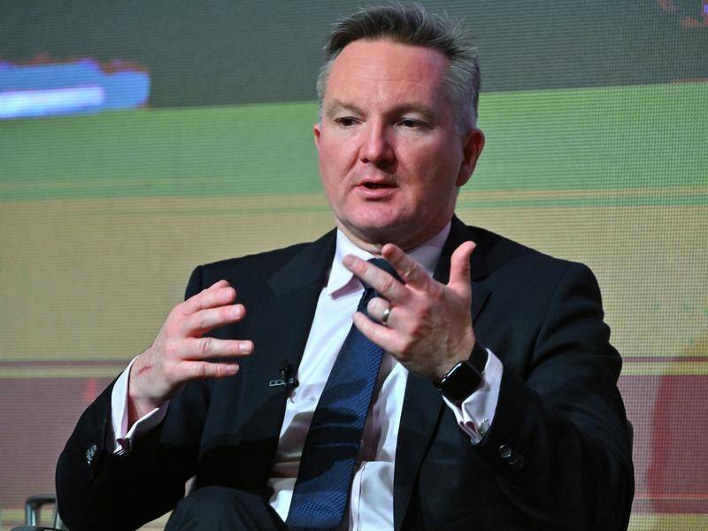 Australia can become a world leader thanks to a new WA renewable hydrogen project, Chris Bowen says. (Mick Tsikas/AAP PHOTOS)