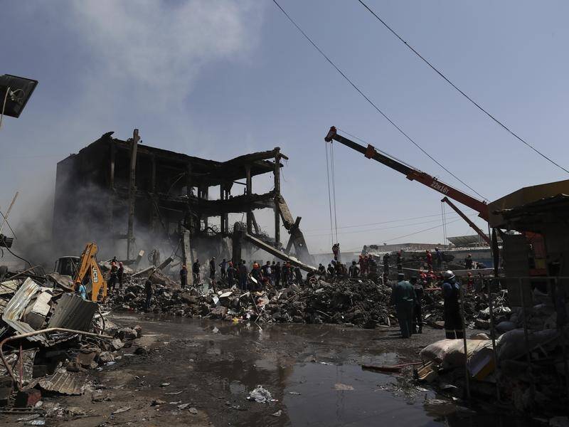 The death toll from a fireworks storage explosion in Yerevan, Armenia has risen to 15. (AP PHOTO)