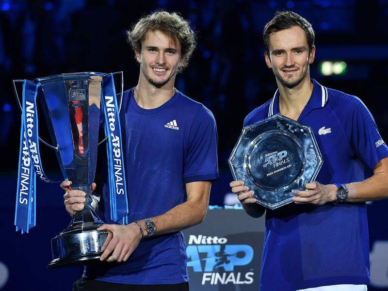 Daniil Medvedev (r) says tennis will continue to prosper after the Federer, Nadal, Djokovic era.