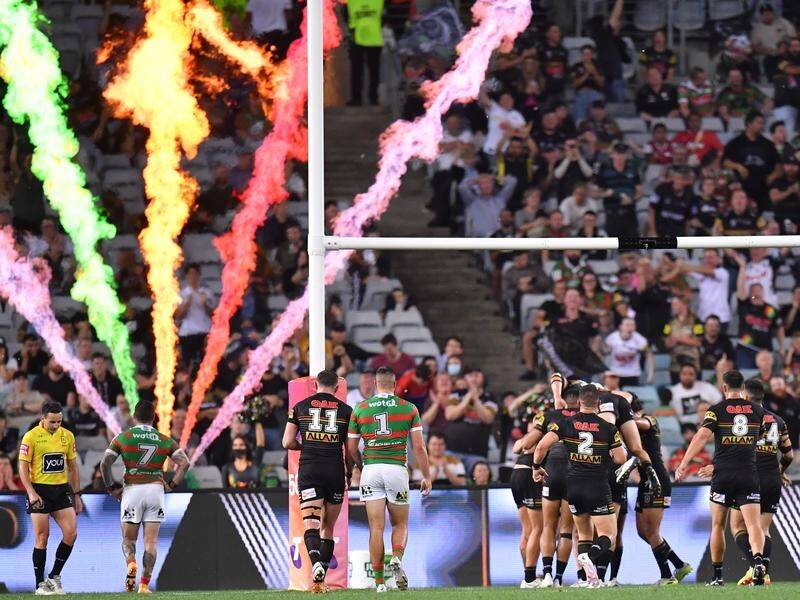 Penrith beat South Sydney to make it 17 wins in a row and advance to the NRL grand final.