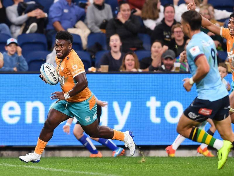 Super Rugby Pacific wooden spooners Moana Pasifika have upset the NSW Waratahs 33-24 in Sydney. (Steven Markham/AAP PHOTOS)