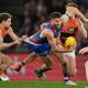 The Western Bulldogs will welcome back skipper Marcus Bontempelli (c) for their clash with Hawthorn. (Morgan Hancock/AAP PHOTOS)