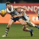 Patrick Dangerfield (l) was in form for the Cats against Norths on his return from a calf injury.