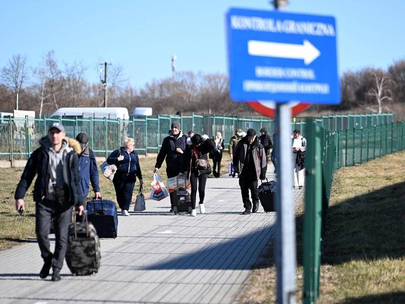 About 100,000 flee homes, thousands leave Ukraine after Russian invasion.