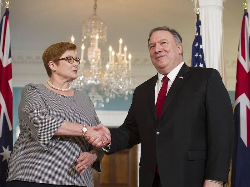 Foreign Minister Marise Payne will have dinner with Secretary of State Mike Pompeo on Monday.