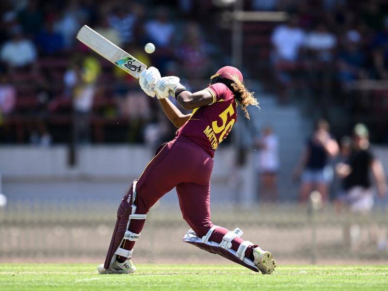 West Indies skipper Hayley Matthews hit an unbeaten 99 against Australia at North Sydney Oval. (Steve Markham/AAP PHOTOS)