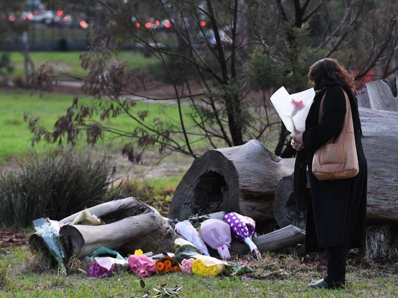 Courtney Herron's family has visited the Melbourne park where she was killed.
