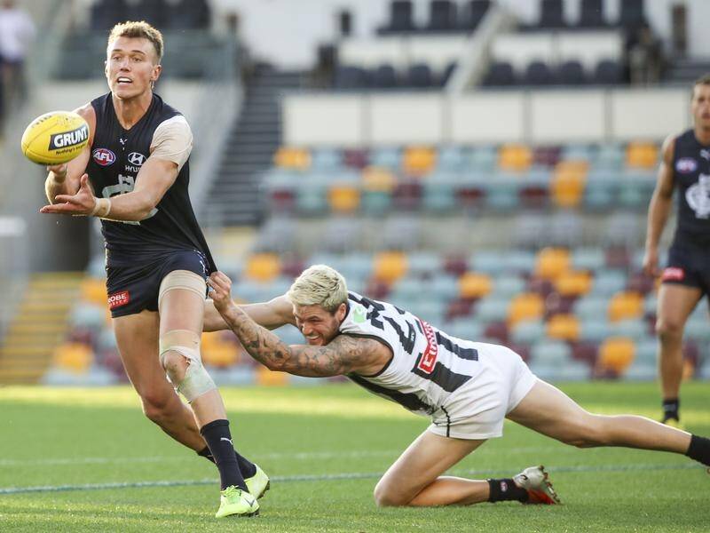 Carlton captain Patrick Cripps is expected to play out the AFL season despite nursing a knee injury.