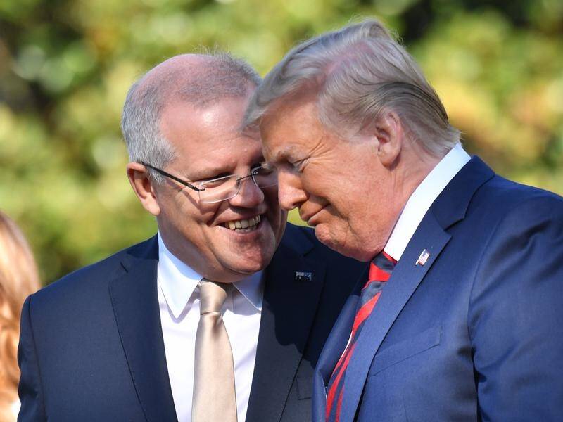Scott Morrison has updated Donald Trump on Australia's views on China and regional defence.