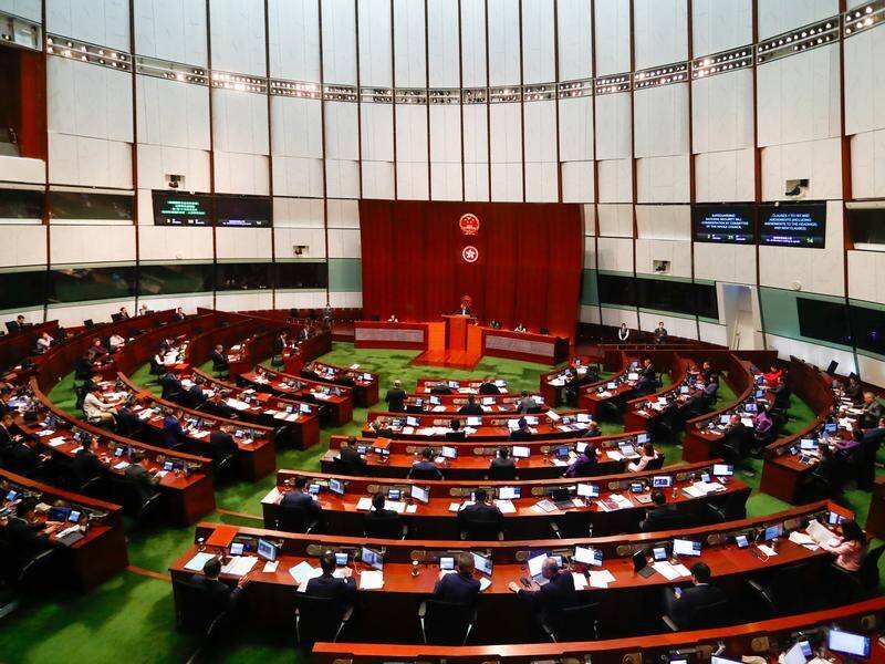 Hong Kong's legislature passed the Safeguarding National Security Bill during a special session. (EPA PHOTO)
