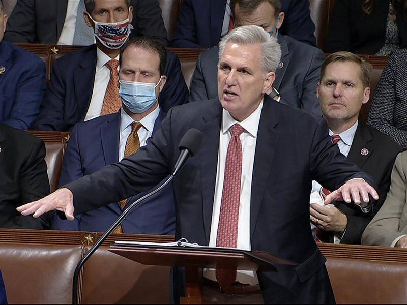 Kevin McCarthy's rambling speech included some grievances related to the $1.75t social-spending bill