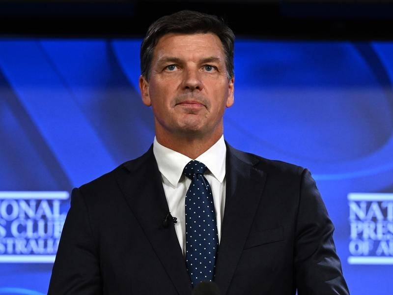 Shadow treasurer Angus Taylor has used a National Press Club address to attack Labor's first budget. (Mick Tsikas/AAP PHOTOS)