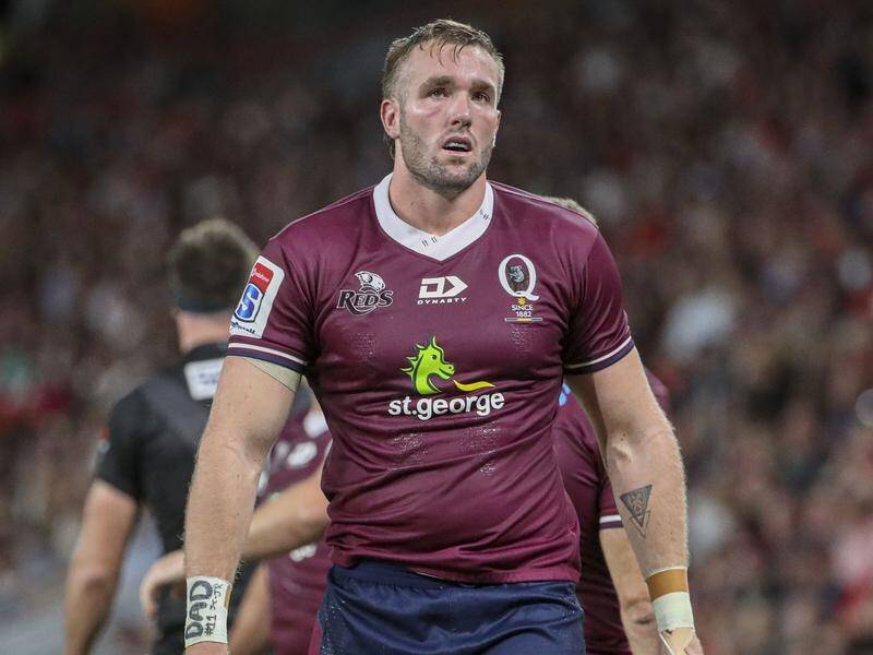 Izack Rodda is one of three players released by the Queensland Reds and Rugby Australia.