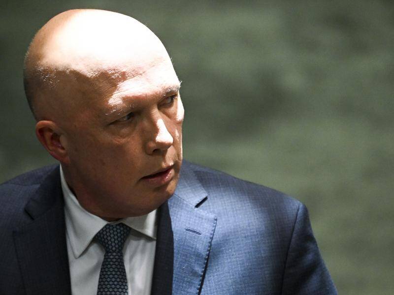 Peter Dutton says the prime minister should provide details on the Indigenous voice model. (Lukas Coch/AAP PHOTOS)
