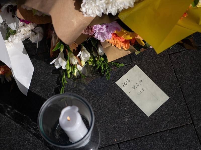 A permanent memorial is being considered to remember the victims of the Bondi Junction stabbings. (Flavio Brancaleone/AAP PHOTOS)