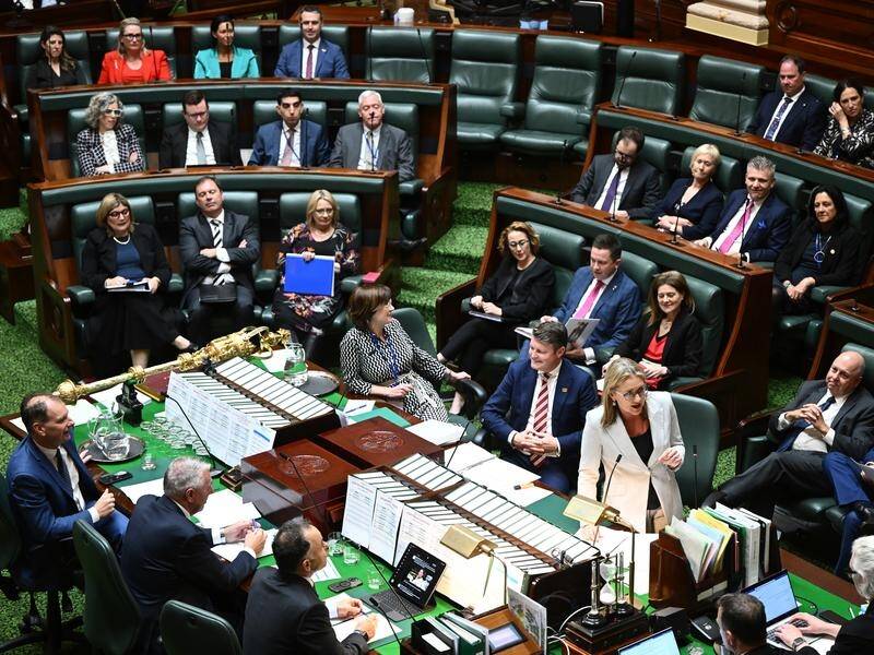 Victorian Premier Jacinta Allan hinted the Lord's Prayer's days were numbered in state parliament. (Joel Carrett/AAP PHOTOS)