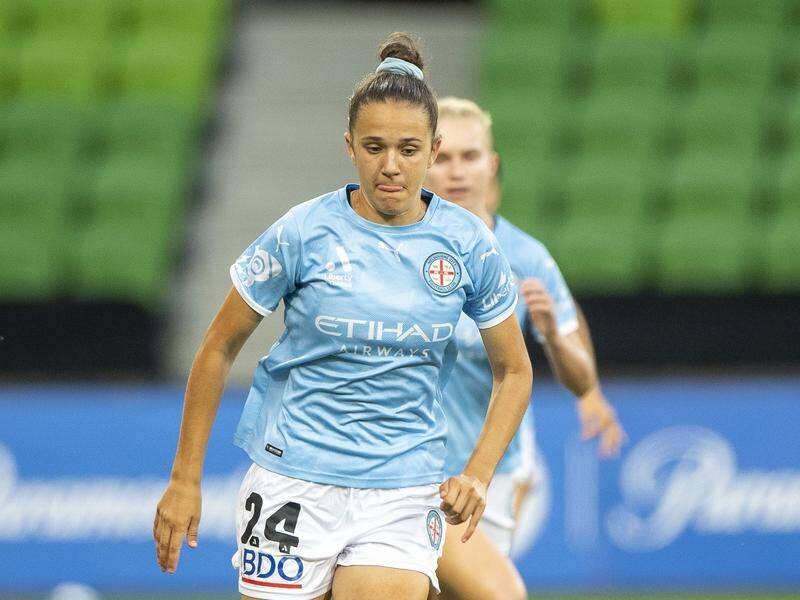 Daniela Galic scored three times in 19 minutes as Melbourne City won 5-0 in Adelaide. (Will Murray/AAP PHOTOS)