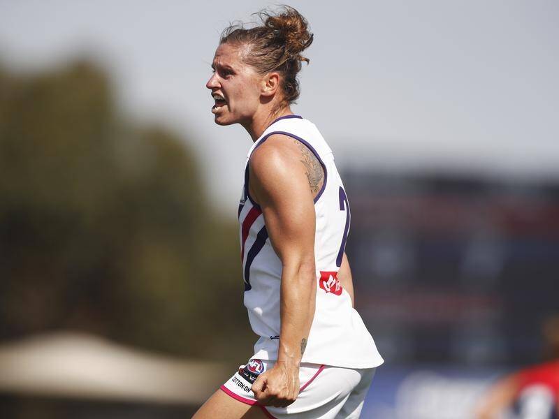 Fremantle's Kiara Bowers collected her third best-afield medal from as many AFLW western derbies.