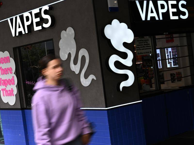 SA is imposing strict new conditions designed to keep illegal nicotine vapes out of retail outlets. (Joel Carrett/AAP PHOTOS)