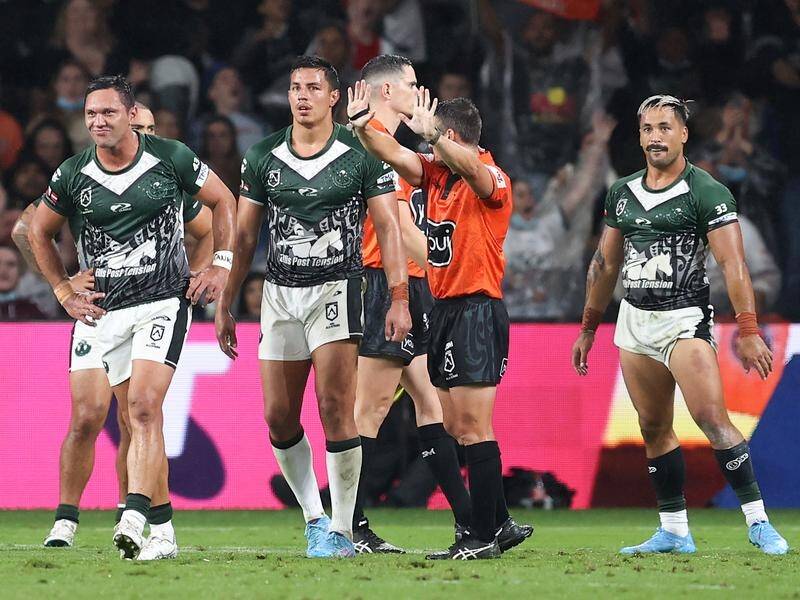 Jordan Rapana (L) has been banned for two NRL games after a shoulder charge in the All Stars match.