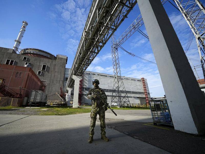 There are reports of new shelling near the Zaporizhzhia nuclear plant in southern Ukraine. (AP PHOTO)