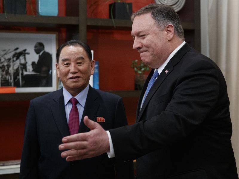 Kim Yong-chol (left) has been North Korea's top envoy in its talks with the US.
