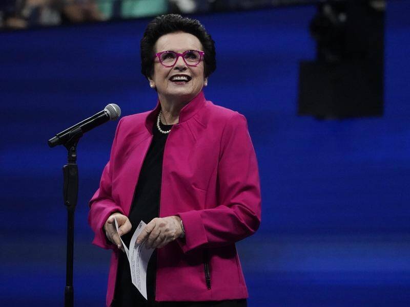 Billie Jean King says she's proud of the WTA's strong support of Chinese player Peng Shuai.