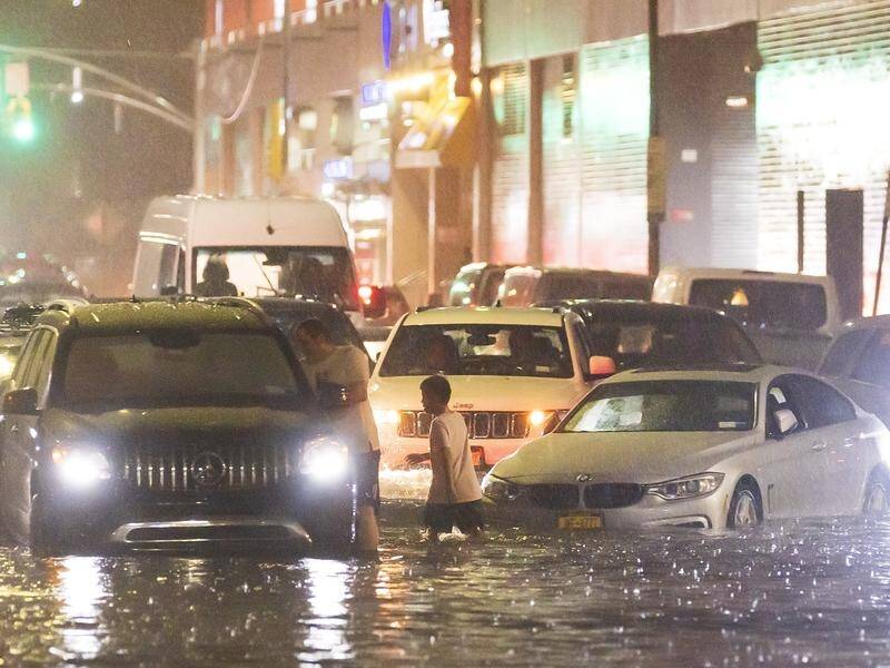 Flooding has hit New York as remnants of hurricane Ida bring heavy rain to the US east coast.