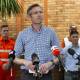 NSW Premier Dominic Perrottet is releasing a report into the state's flood response in Lismore. (Natalie Grono/AAP PHOTOS)