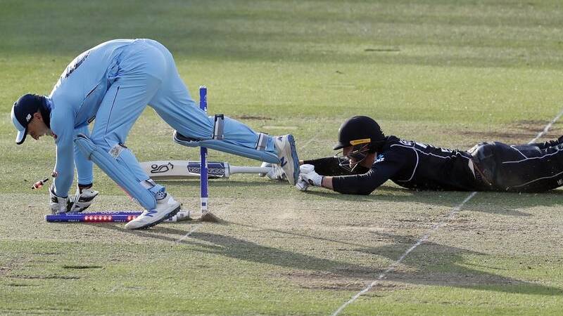 England's Jos Buttler ran out New Zealand's Martin Guptill to win the Cricket World Cup final.