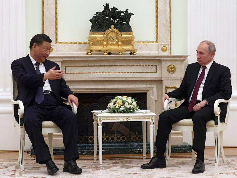 Chinese leader Xi Jinping and Russian President Vladimir Putin spent hours together at the Kremlin. (EPA PHOTO)