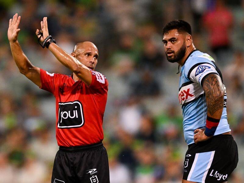 Cronulla's Royce Hunt has promised retribution after he was sin-binned in the loss to Canberra. Picture AAP