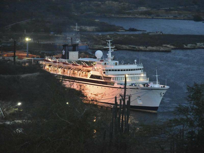 A Scientology ship is quarantined in its home port of Curacao over fears of a measles outbreak.