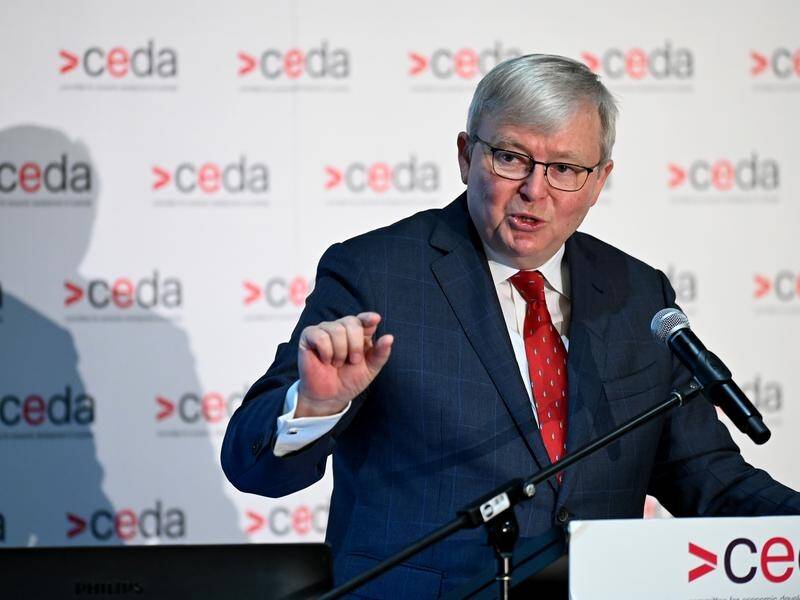 Kevin Rudd says Germany, Japan, France, the UK and Canada should form a bloc to defend institutions.