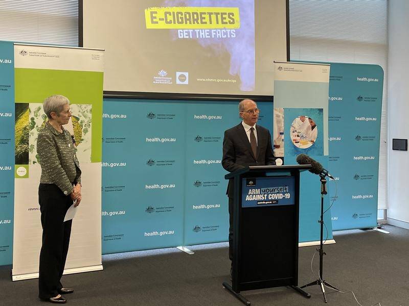 Chief Medical Officer Paul Kelly (right) is spreading the word about the dangers of e-cigarettes.