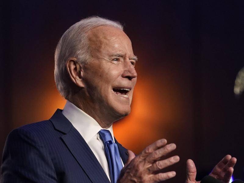 Democratic candidate Joe Biden says it is clear he is going to win the presidential election.