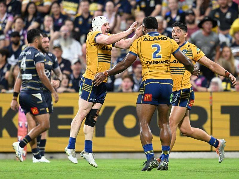 Parramatta are the first team into the 2022 NRL grand final after a 24-20 win over North Queensland. (Darren England/AAP PHOTOS)