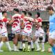 Japan thrashed Uruguay 43-7 in the second Test, following on from their easy first win in Tokyo.