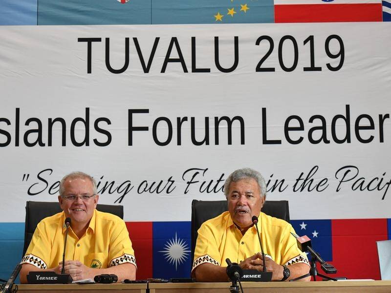 Scott Morrison was one of many leaders who attended the Pacific Islands Forum in Funafuti, Tuvalu.