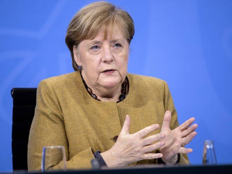 Angela Merkel has reportedly said she expects a virus lockdown in Germany to last until April.