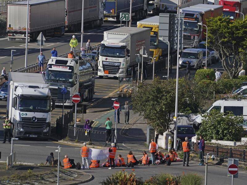 Protesters from Insulate Britain blocked access to Dover, one of the country's busiest ports.