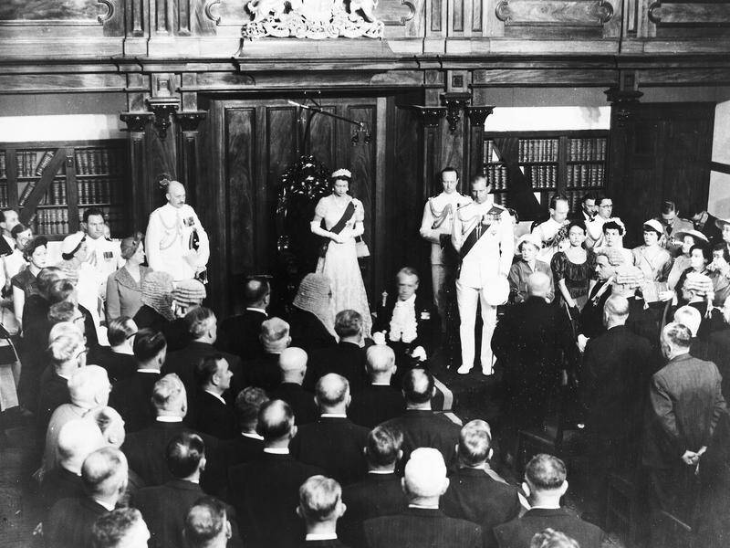 In 1954 Queen Elizabeth II was the first reigning monarch to open an Australian parliament, in NSW. (AP PHOTO)